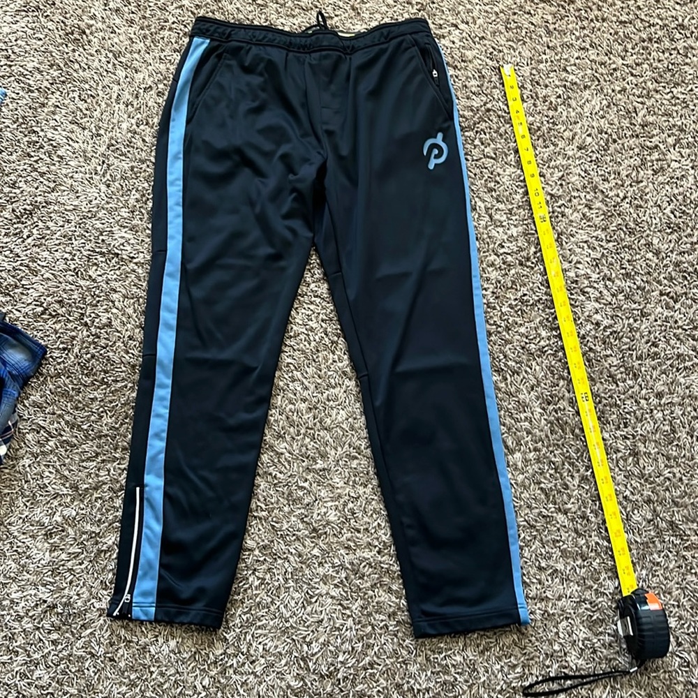 Peloton x FourLaps Joggers mens L Athletic Track Sweatpants Large Black